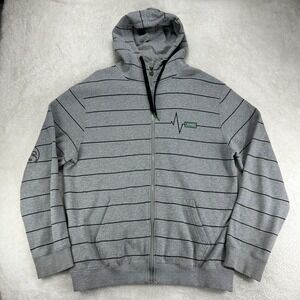 seedleSs Full Zip Hoodie XXL Gray Think Green And Grow Your Mind Embroidered